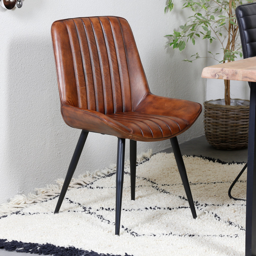 Sedia sala da pranzo in pelle