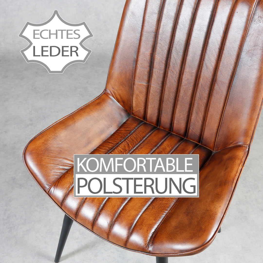 Sedia sala da pranzo in pelle