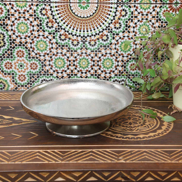 Piatto torta Livorno M argento con piede