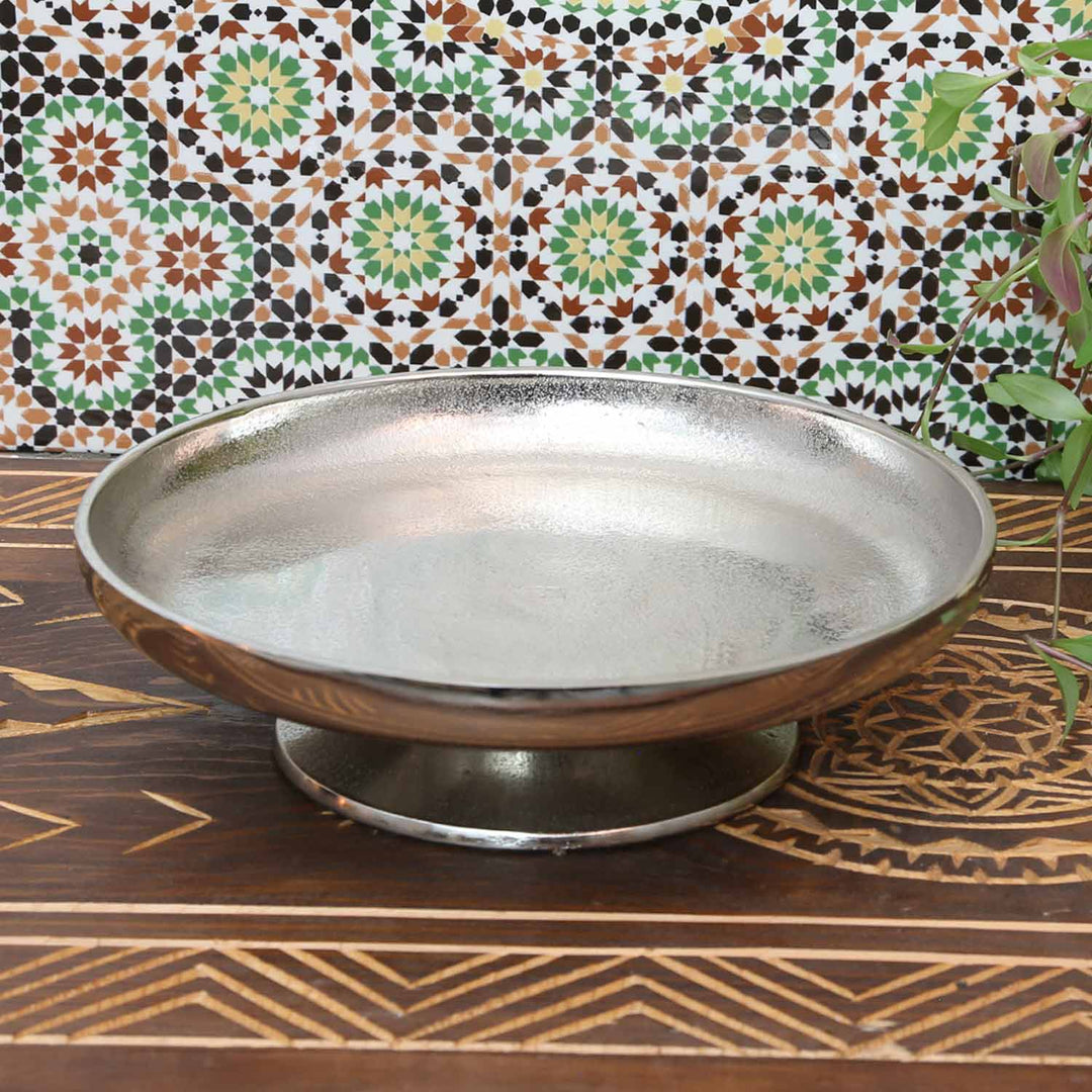 Piatto torta Livorno M argento con piede