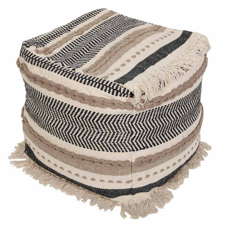 Pouf con seduta cubica Boho Kara