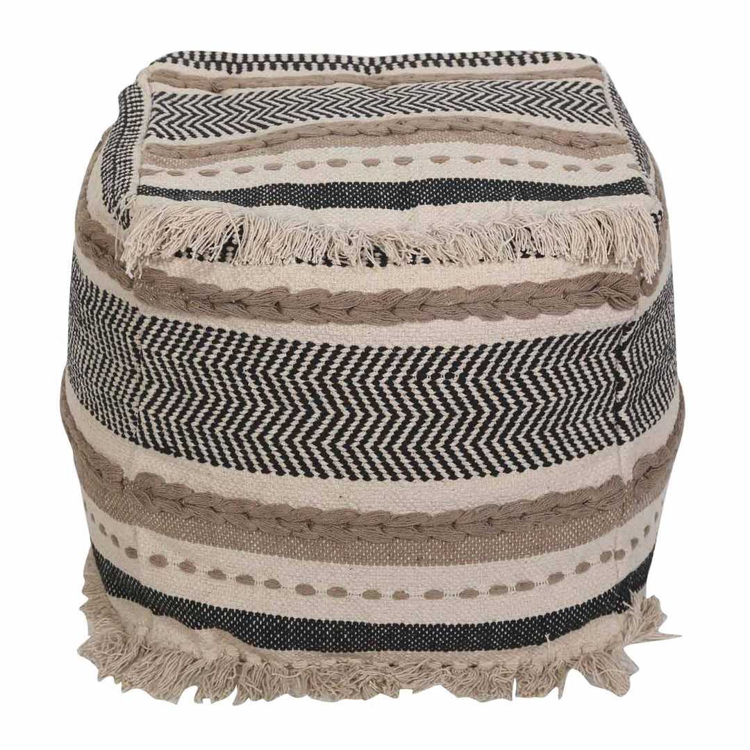 Pouf con seduta cubica Boho Kara