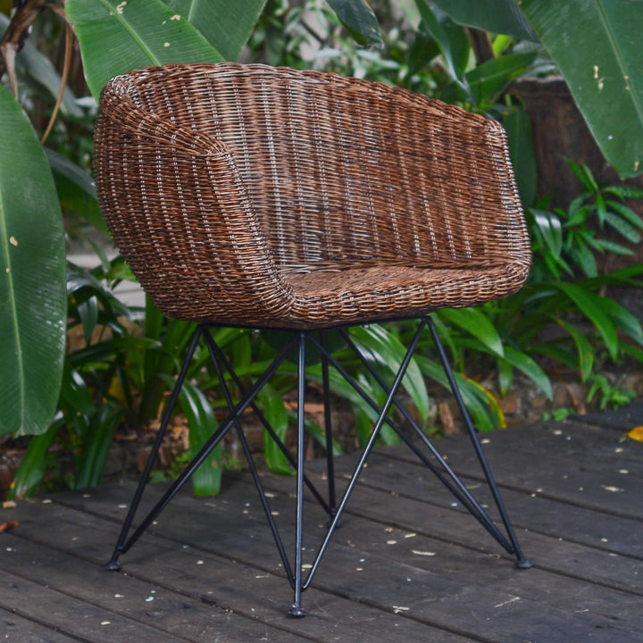 Poltrona in vero rattan Parigi