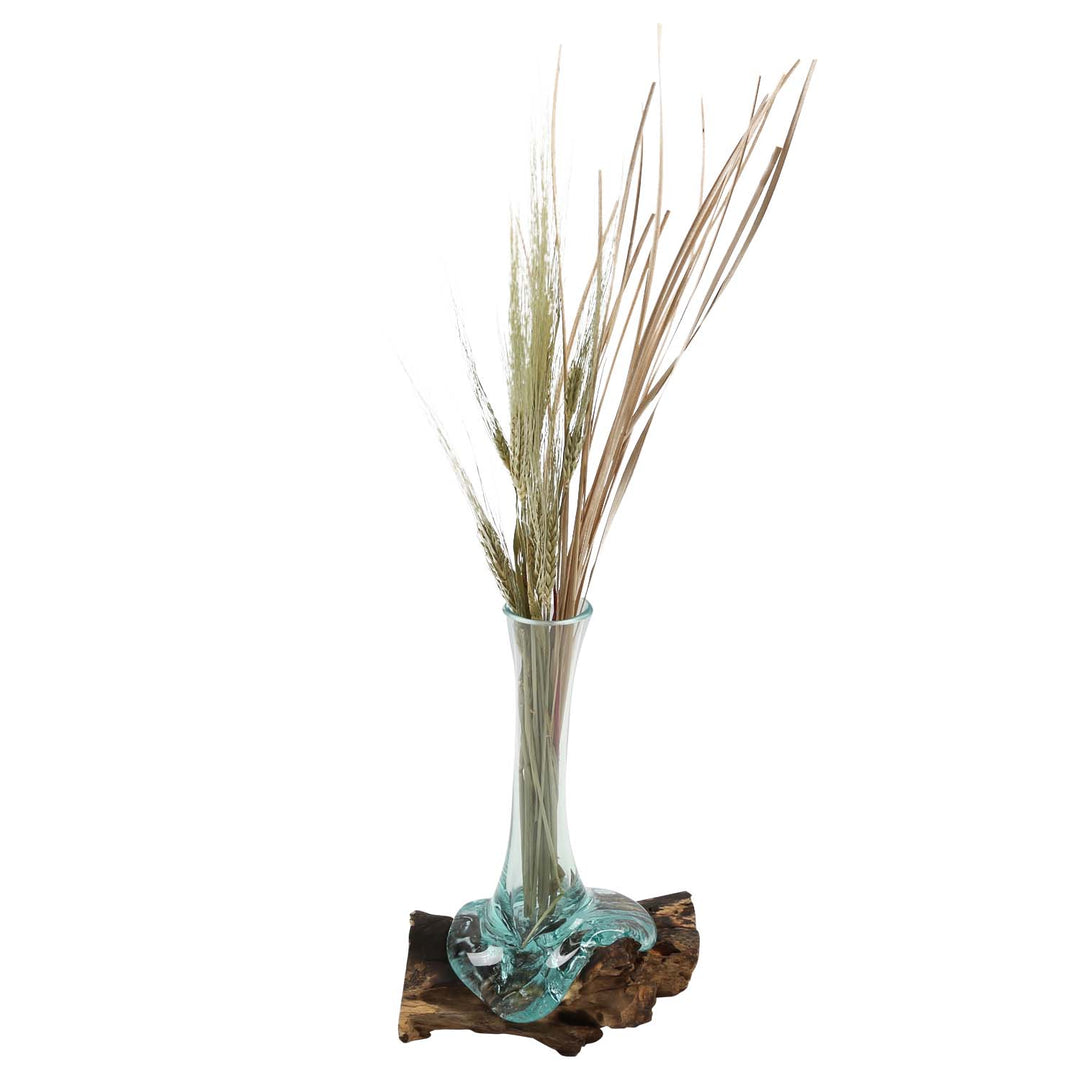 Vaso in vetro su radica A25