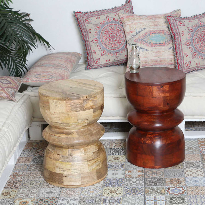 Sgabello orientale Milano marrone