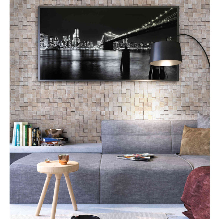 Boiserie in legno White Washed Cube