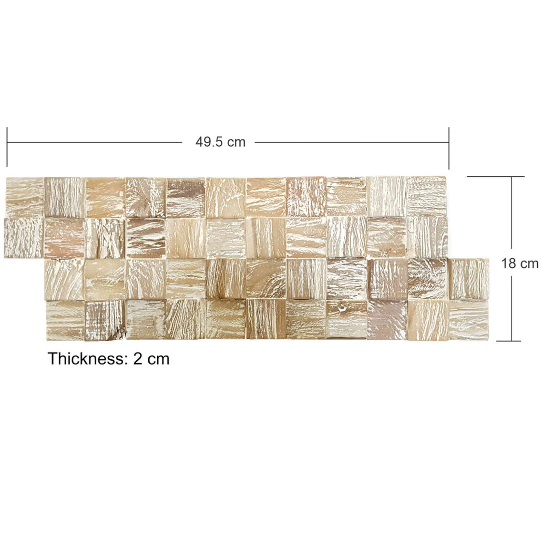 Boiserie in legno White Washed Cube