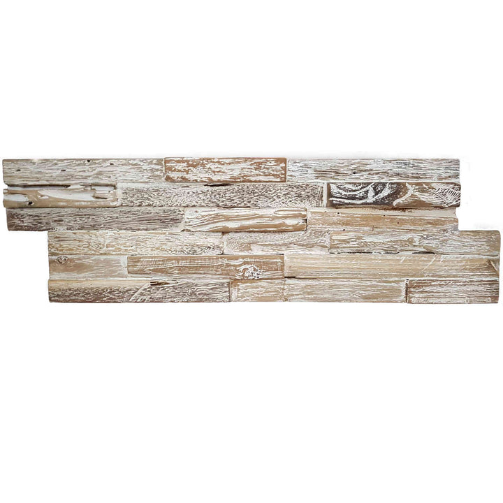 Boiserie in legno Corallo lavato bianco