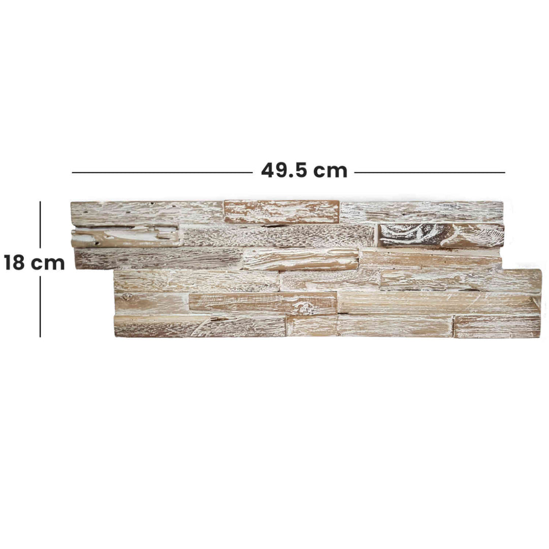 Boiserie in legno Corallo lavato bianco