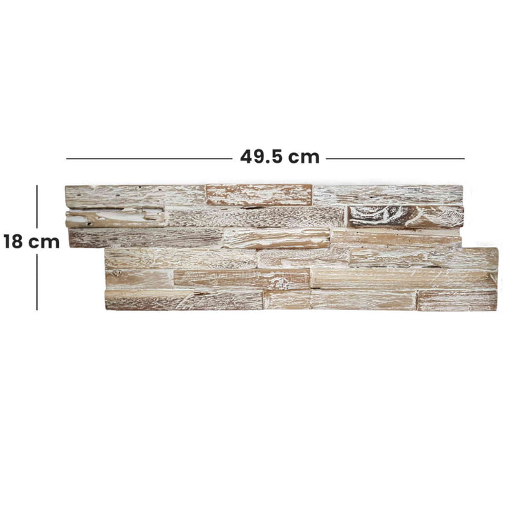 Boiserie in legno Corallo lavato bianco