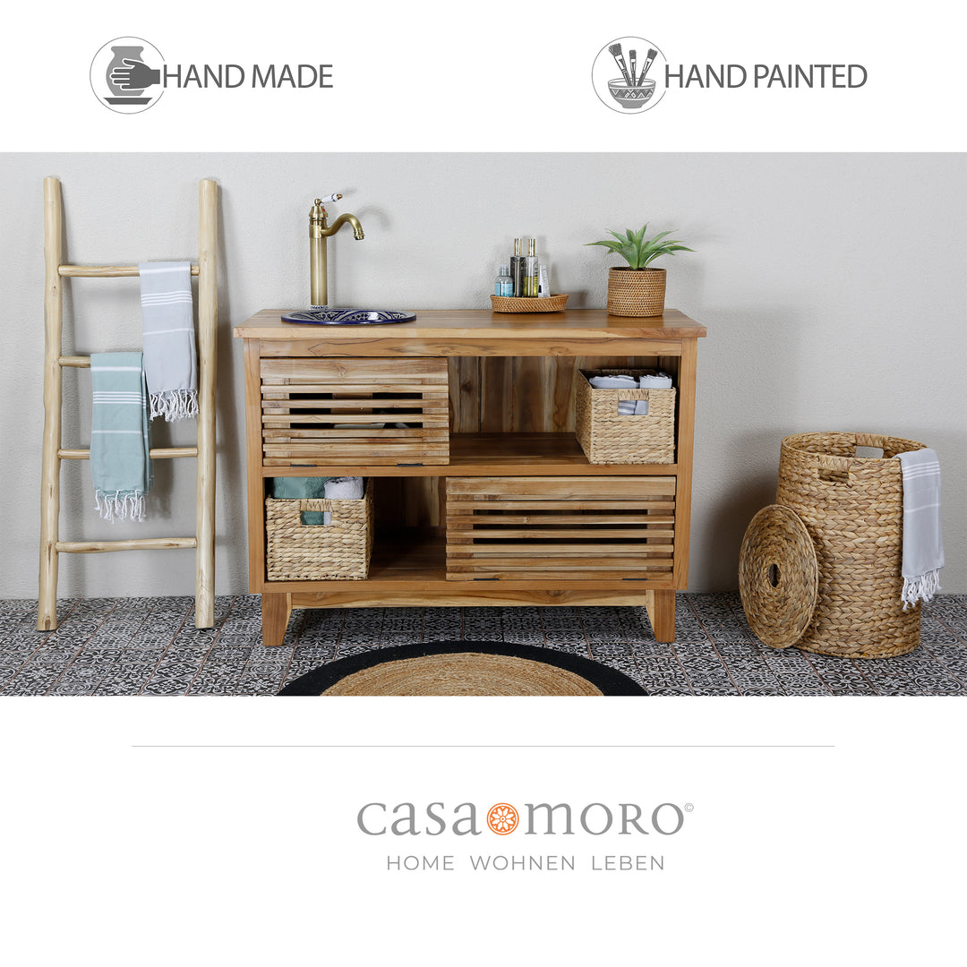 Lavabo in ceramica dipinto a mano