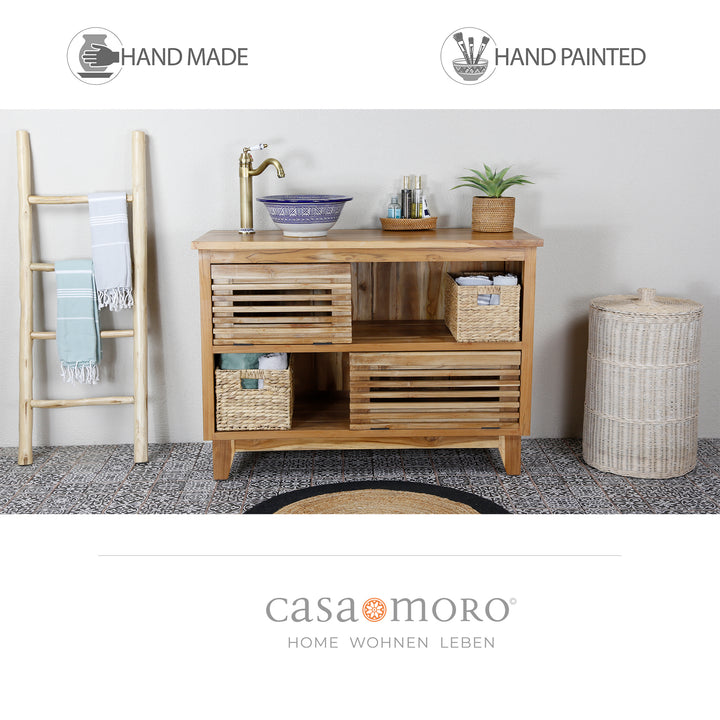 Lavabo tondo da appoggio in ceramica