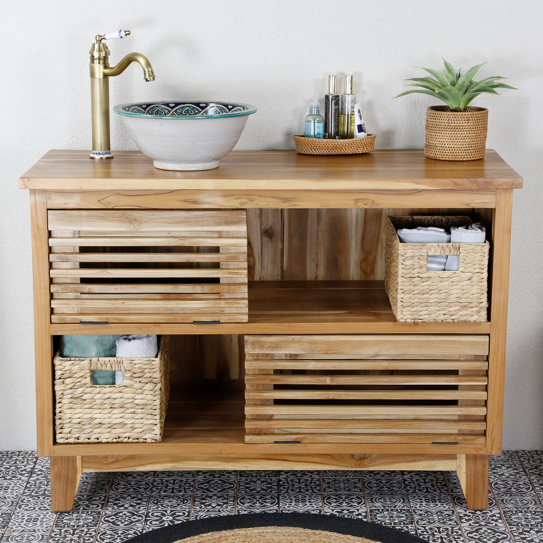 Lavabo tondo da appoggio in ceramica