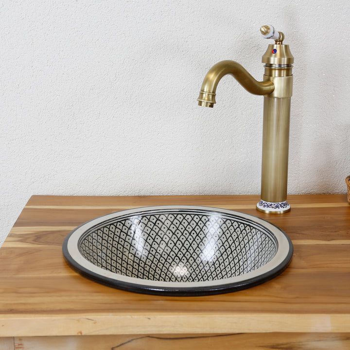 Lavello in ceramica nero