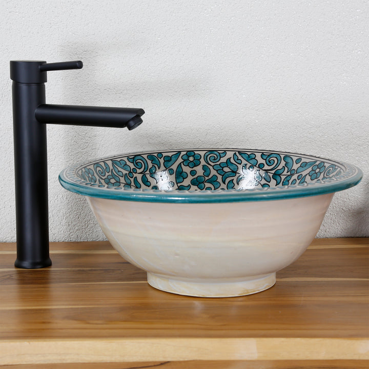 Lavabo da appoggio rotondo 40 cm