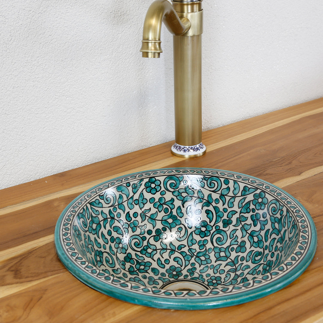 Lavabo da appoggio rotondo 40 cm