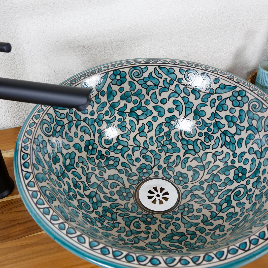 Lavabo da appoggio rotondo 40 cm