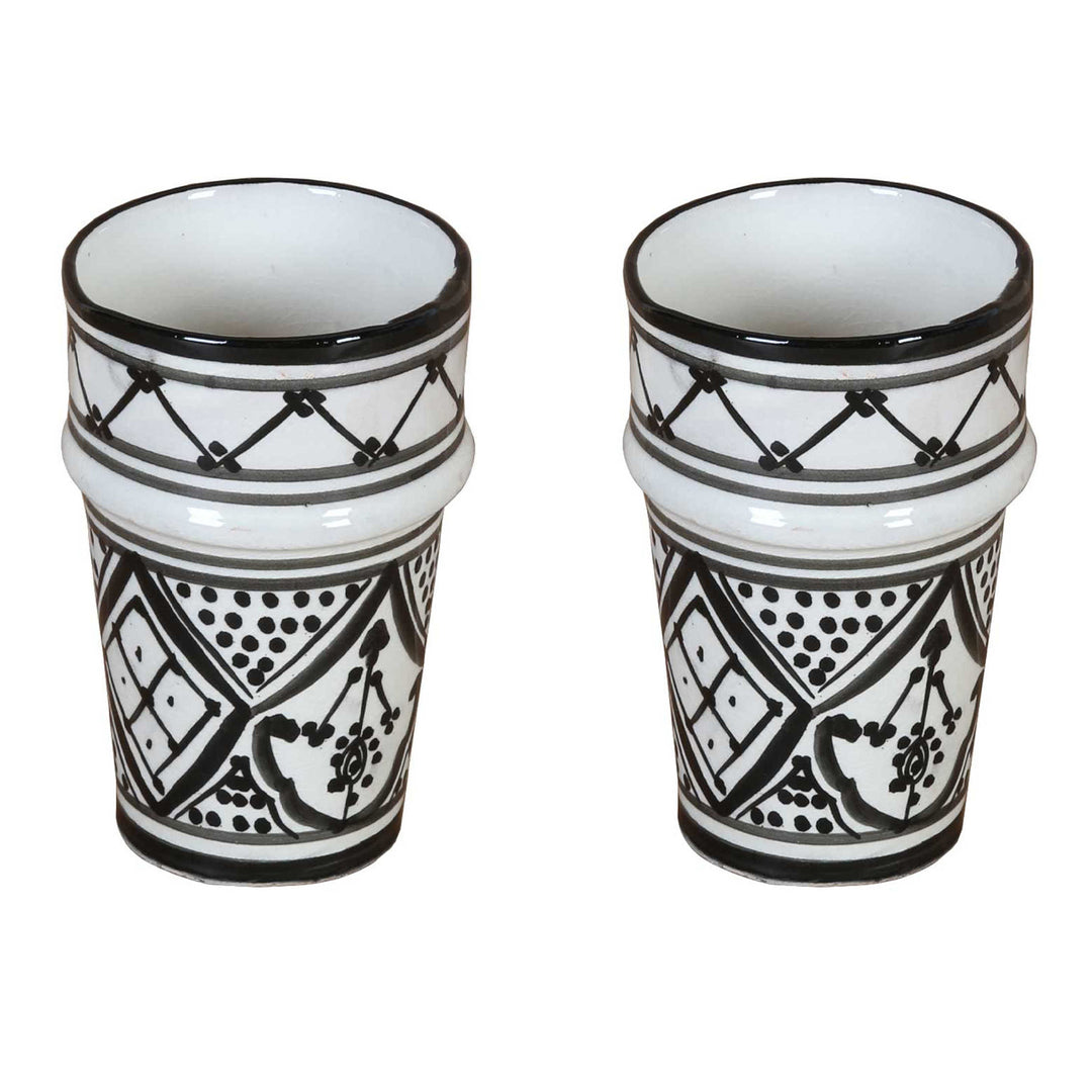 Tazze in ceramica marocchina Sakina, set da 2 pezzi