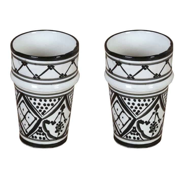Tazze in ceramica marocchina Sakina, set da 2 pezzi