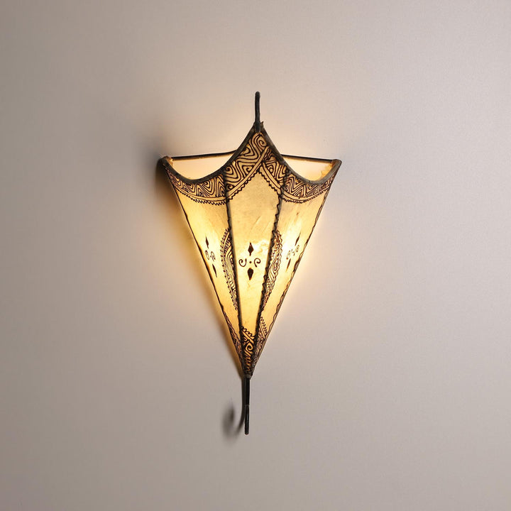 Marokkanische Leder Wandlampe Mouna