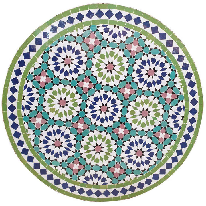 Tavolo in mosaico D80 Ankabut Verde