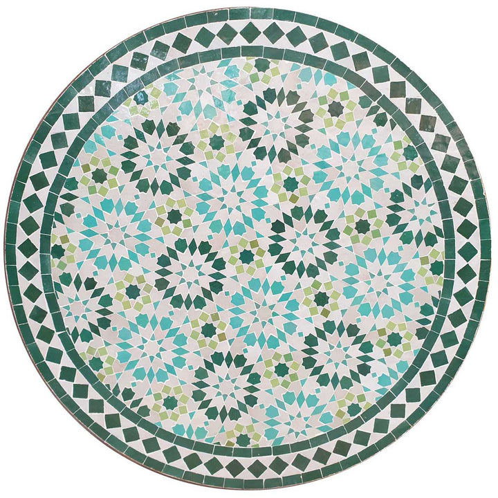 Tavolo in mosaico D80 Ankabut turchese