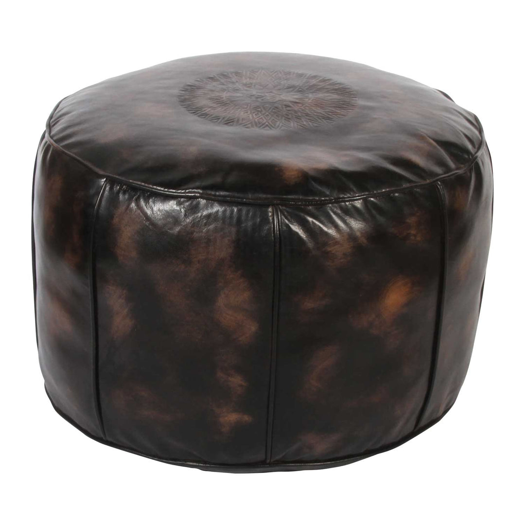 Cuscino del sedile in pelle marocchina Asli Nero