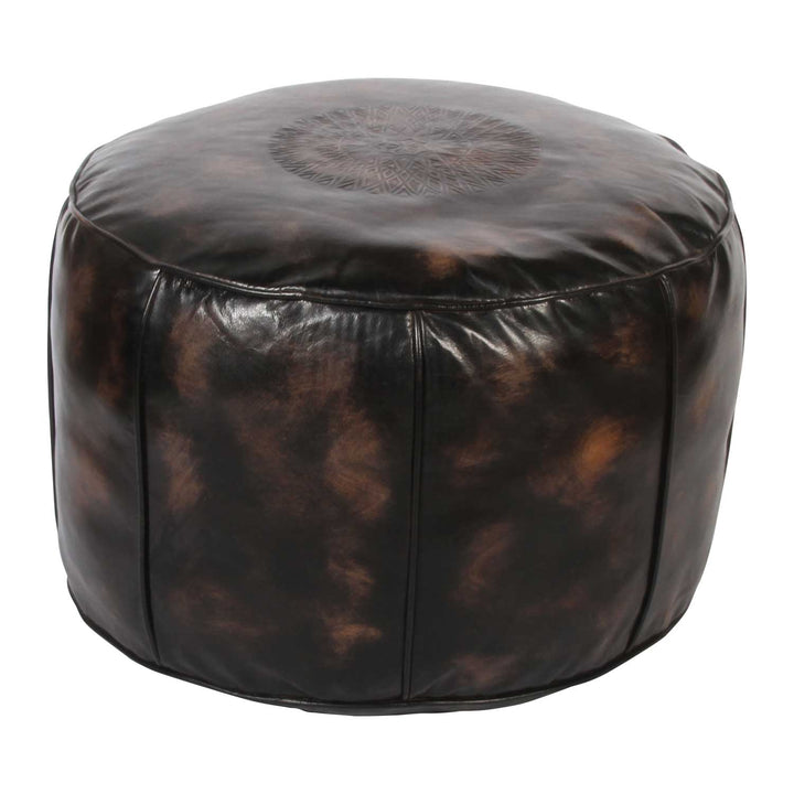 Cuscino del sedile in pelle marocchina Asli Nero