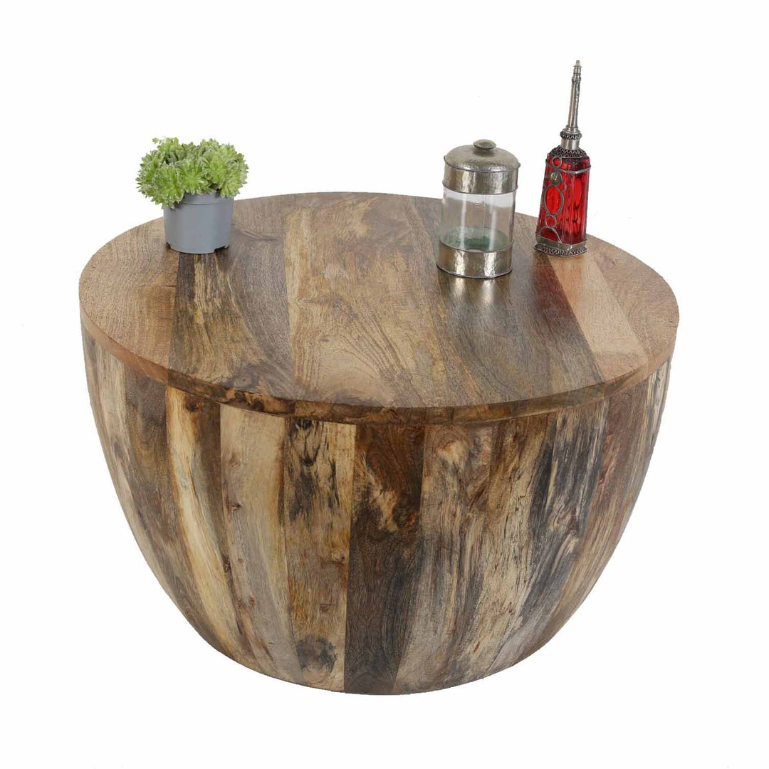 Tavolino in legno massello Torino rotondo