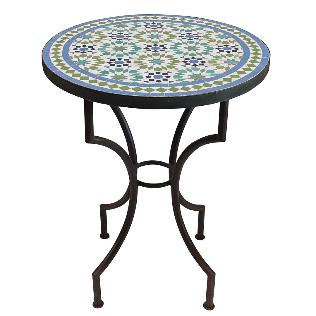 Tavolo in mosaico Ankabut Verde Blu