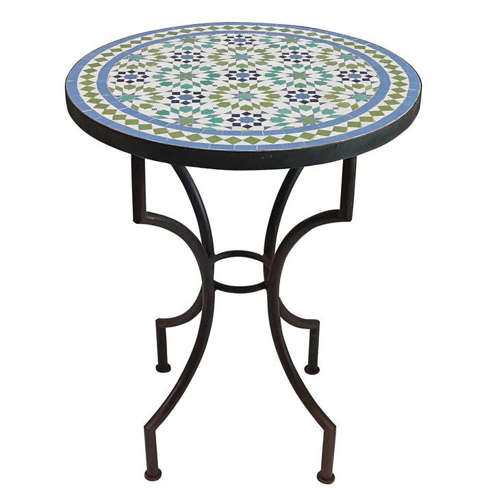Tavolo in mosaico Ankabut Verde Blu