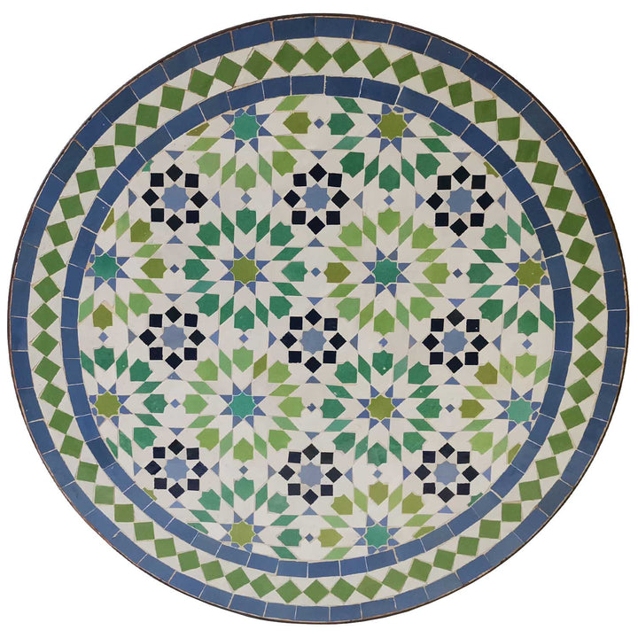 Tavolo in mosaico Ankabut Verde Blu