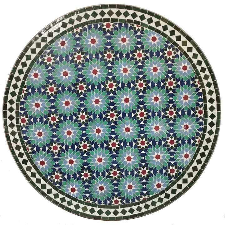 Tavolo in mosaico D100 Ankabut Blu Verde