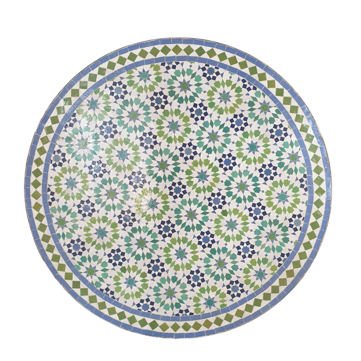 Tavolo in mosaico D100 Ankabut Blu Verde