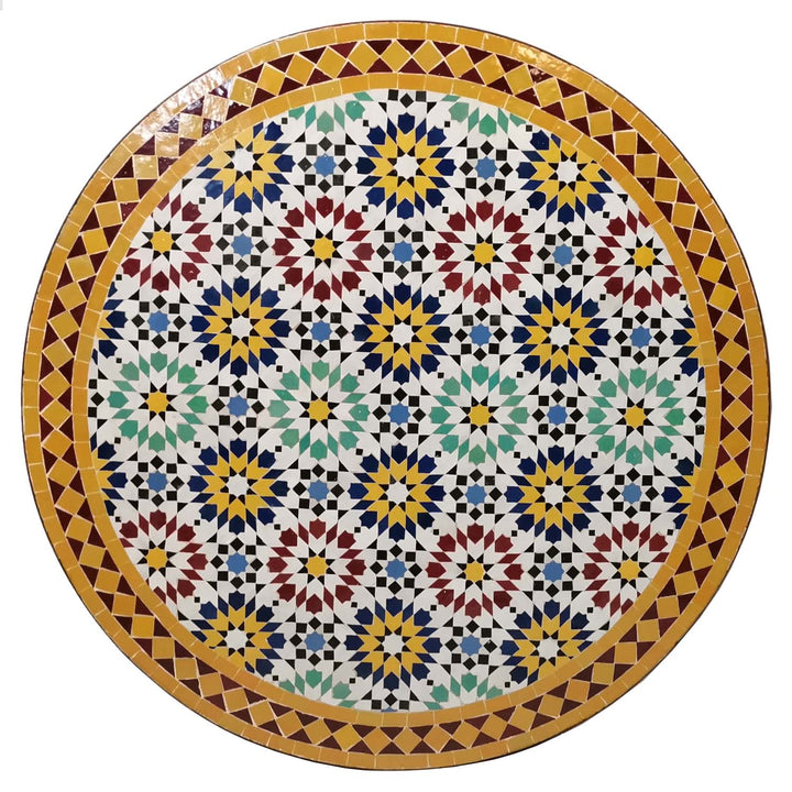 Tavolo in mosaico D90 Ankabut Giallo