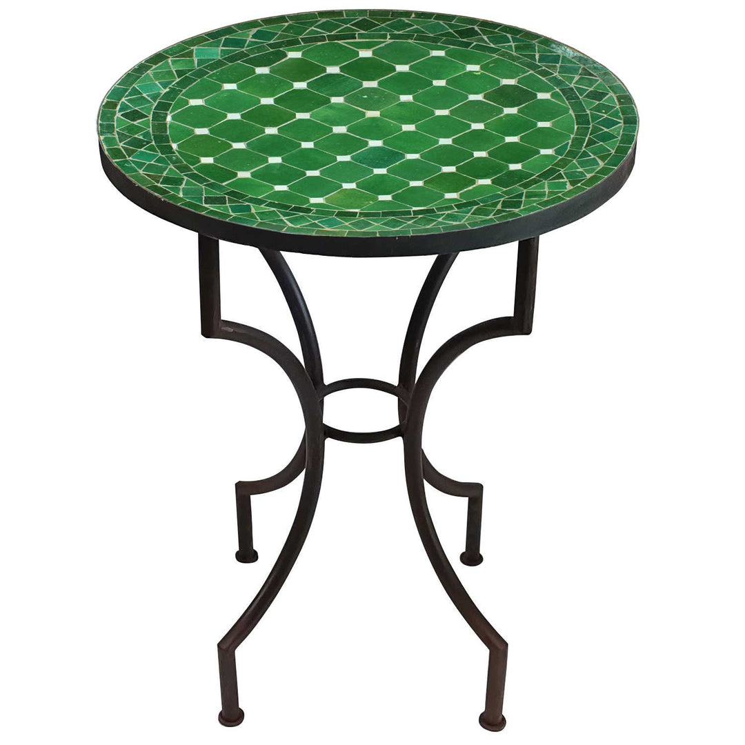 Tavolo mosaico rotondo D60 verde/smaltato