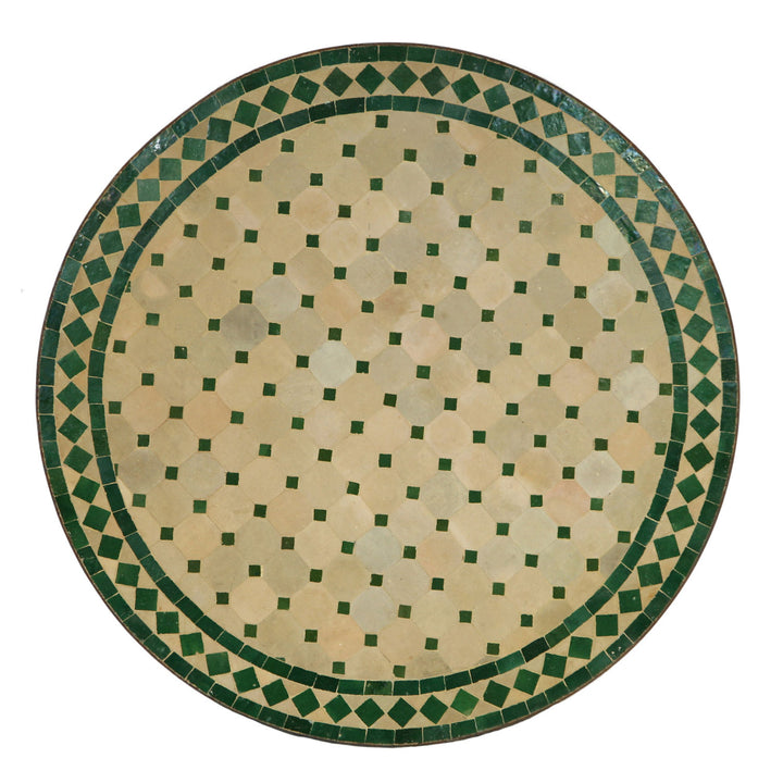 Tavolo in mosaico D90 verde/diamante