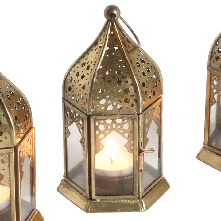 Orientalische Glas-Windlichter Nael Transparent 6er Set