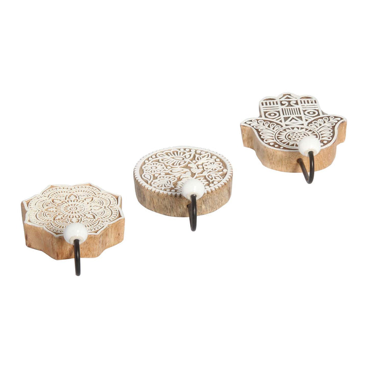 Set di 3 ganci appendiabiti orientali Yasid