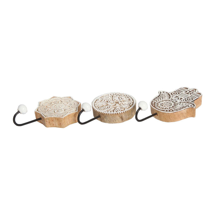 Set di 3 ganci appendiabiti orientali Yasid