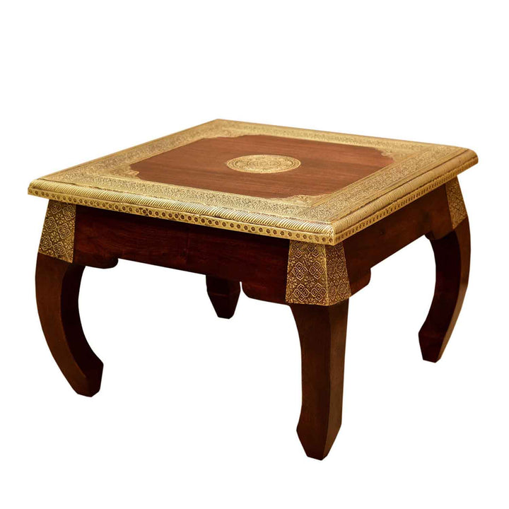 Tavolo da oppio orientale in ottone M