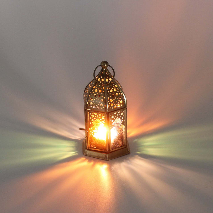 Lanterna orientale in vetro Nael multicolore