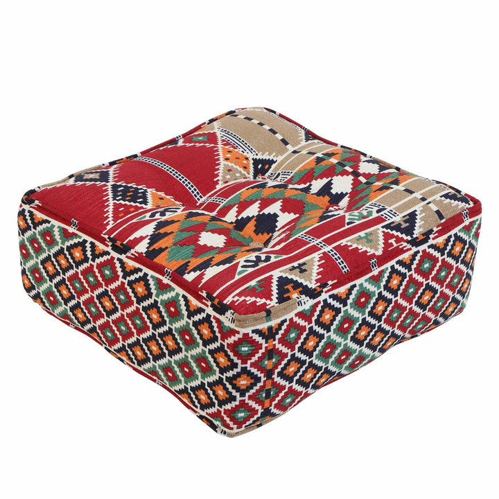 Pouf orientale con seduta Kilim