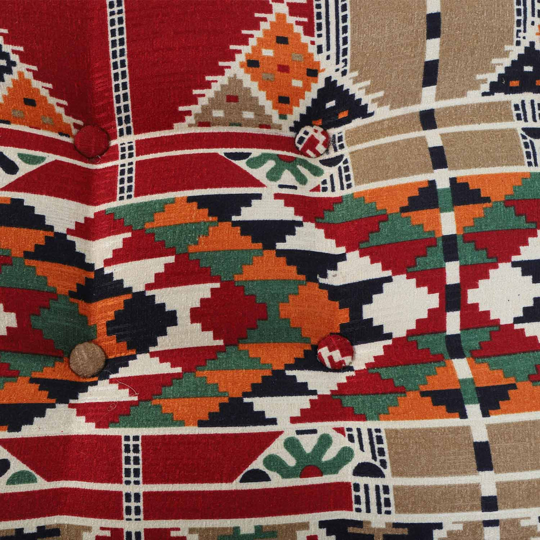 Pouf orientale con seduta Kilim