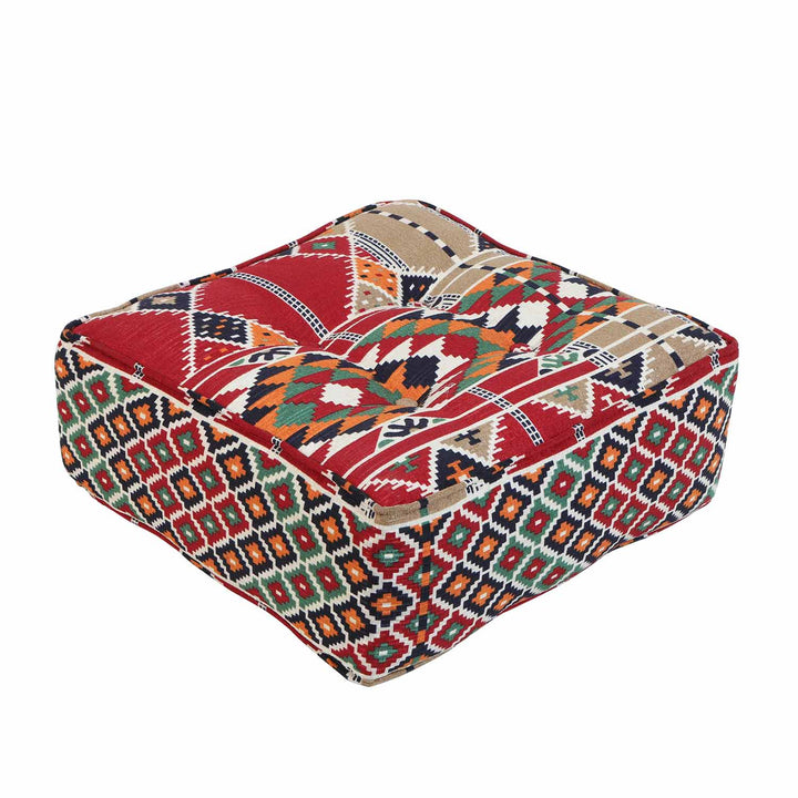 Pouf orientale con seduta Kilim