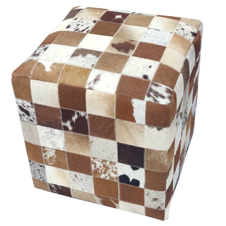 Sgabello in pelliccia patchwork Jaspal