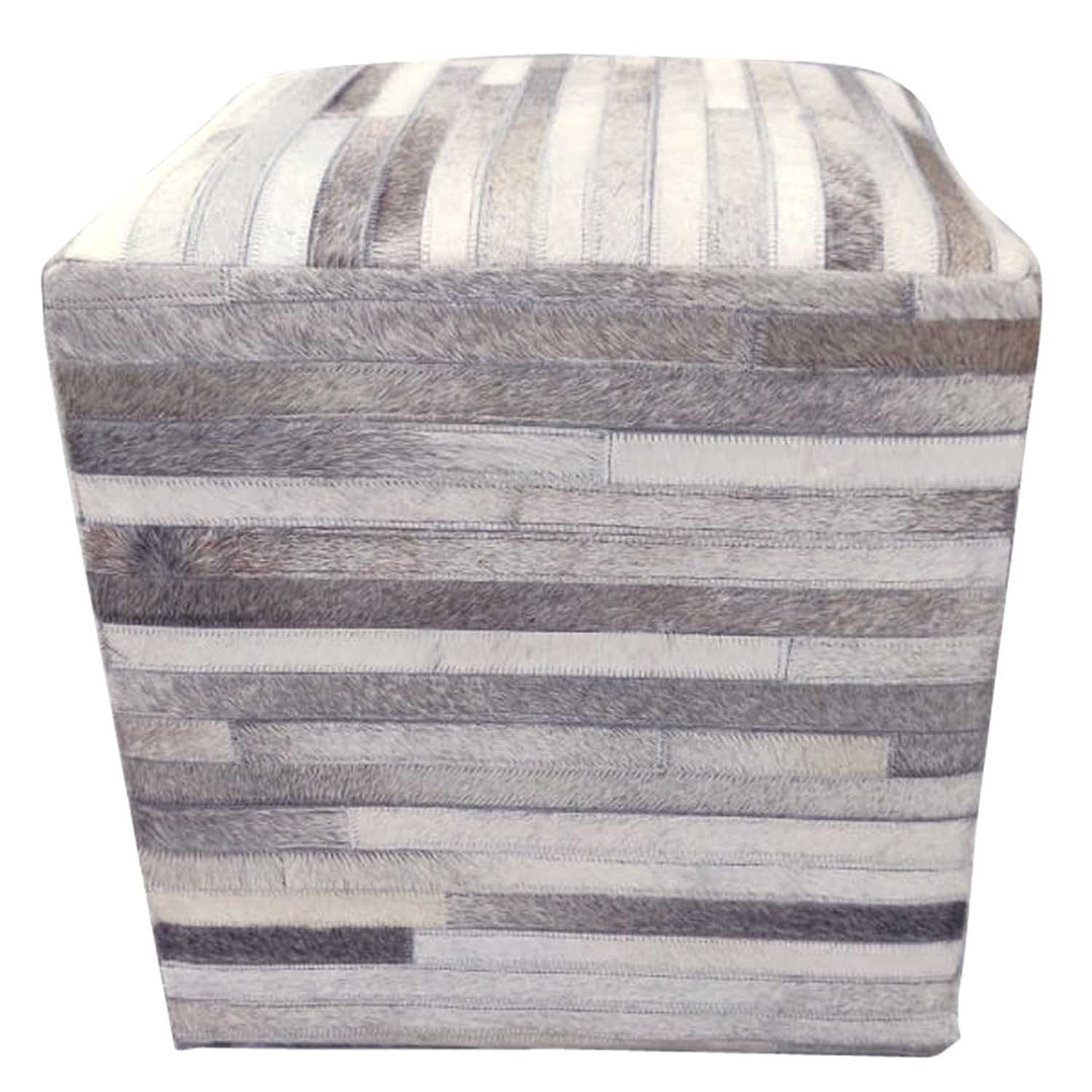 Sgabello in pelliccia patchwork Liem