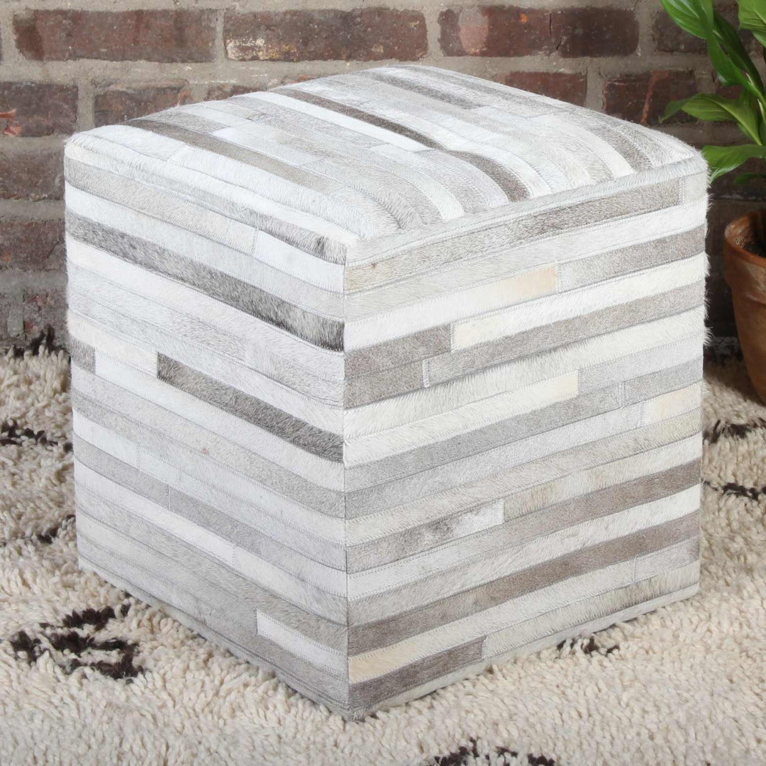 Sgabello in pelliccia patchwork Liem