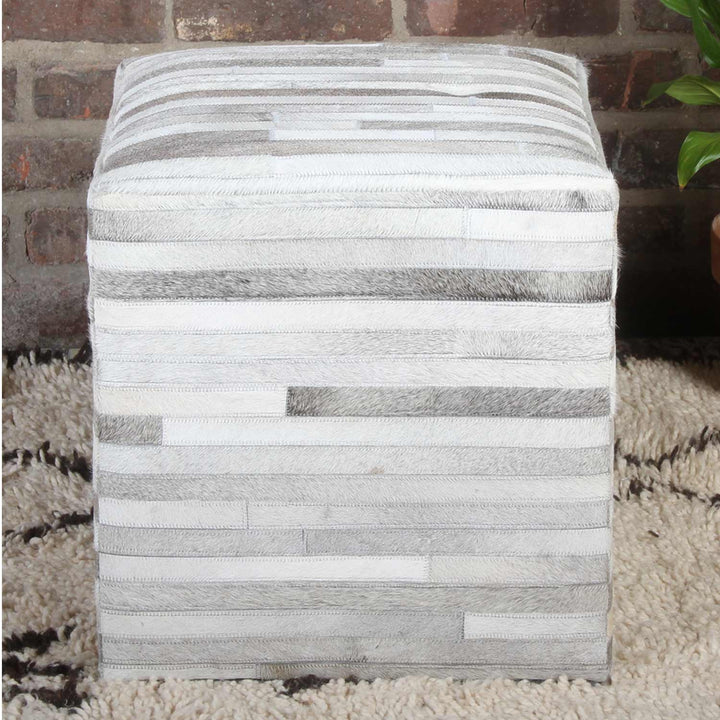Sgabello in pelliccia patchwork Liem