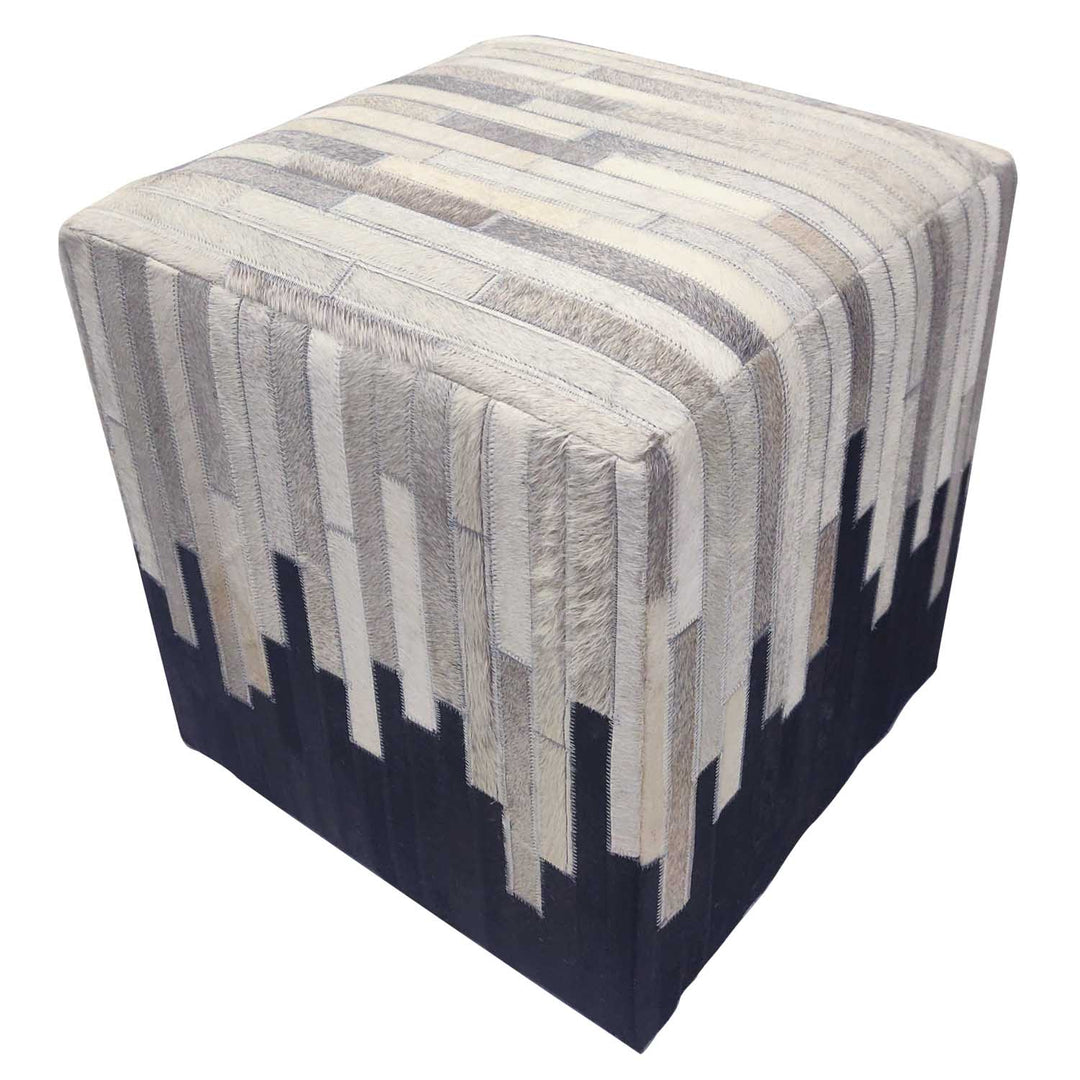 Sgabello in pelliccia patchwork Sunil